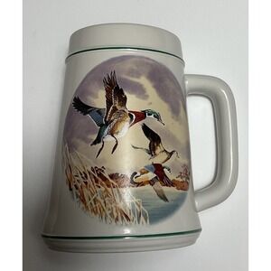 Wildlife Duck Hunting Large Ceramic Coffee Mug Rustic Lodge Waterfowl Artwork